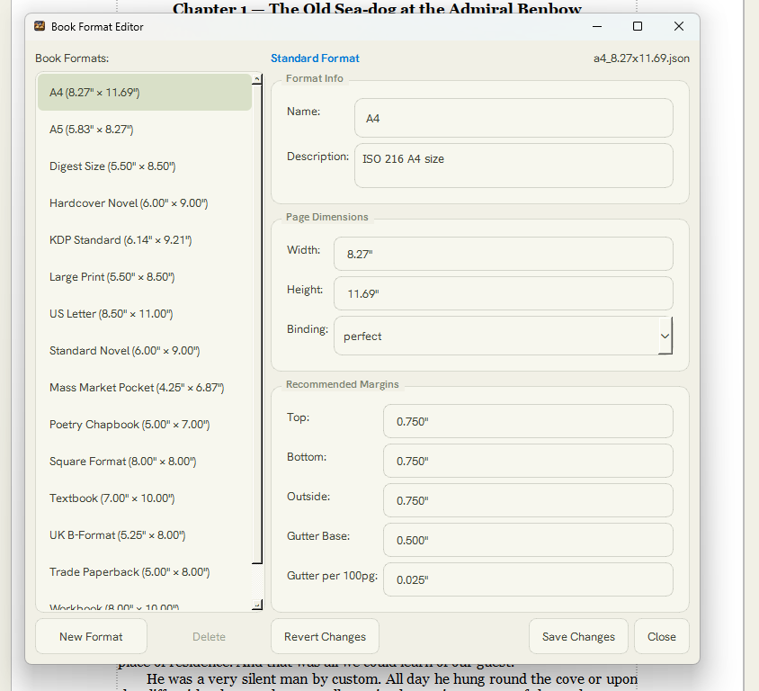 Book format editor